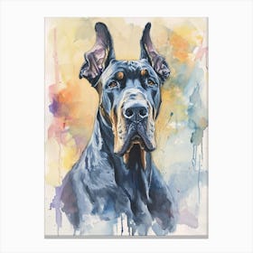 Great Dane Watercolor Painting 3 Canvas Print