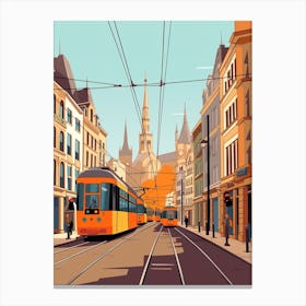 Belgium 2 Travel Illustration Canvas Print