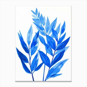 Blue Leaves 24 Canvas Print