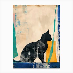 Cat 3 Cut Out Collage Canvas Print