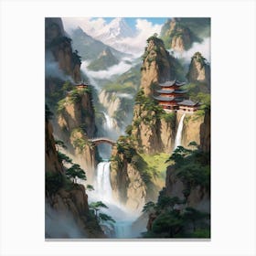 Chinese Mountain Landscape Painting (16) Canvas Print