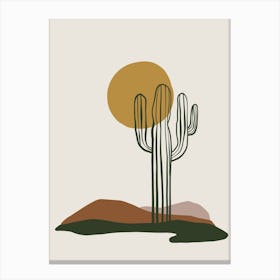 Cactus In The Desert 13 Canvas Print