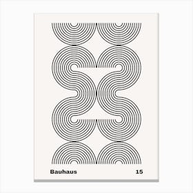 Geometric Bauhaus Poster B&W 15 Canvas Print