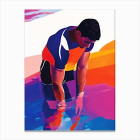 Man In Water Canvas Print