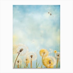 Dandelion In The Wind Canvas Print