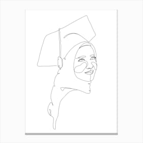 Muslim Girl In Hijab Canvas Print
