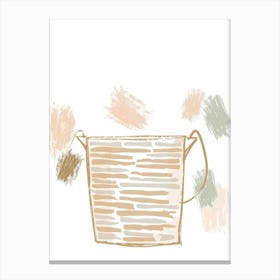 Wicker Basket Canvas Print