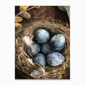 Easter Eggs In A Nest 18 Canvas Print