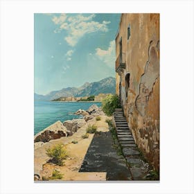 Kitsch Sicily Brushstrokes 1 Canvas Print