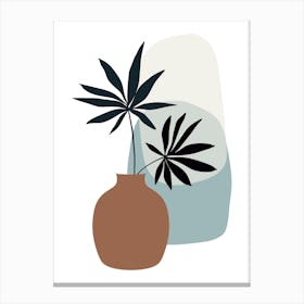 Palm Leaf in a Vase Canvas Print