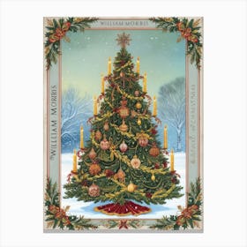 Christmas Tree Style William Morris 8 Canvas Print