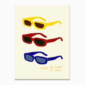 Sunglasses Art Print Canvas Print