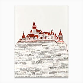 Eltz Castle Rhineland Palatinate Boho Landmark Illustration Canvas Print