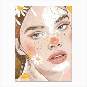 Daisy Face Canvas Print