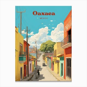 Oaxaca Mexico Colorful Modern Travel Art Canvas Print