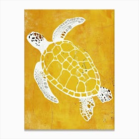 Yellow Sea Turtle 1 Canvas Print