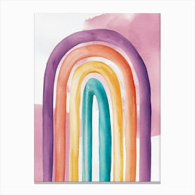 Rainbow Watercolor Painting Canvas Print