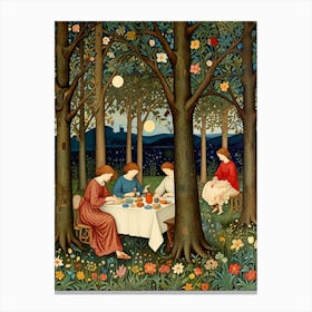 William Morris Tea In The Woods Canvas Print