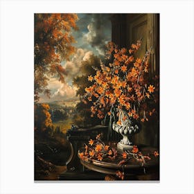Baroque Floral Still Life Cineraria 5 Canvas Print