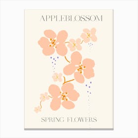 Apple Blossom Spring Flowers Botanical Canvas Print