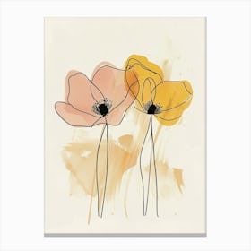 Nice Flower Market Boho Minimalist Style Canvas Print