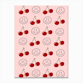 Cherry Pattern Canvas Print