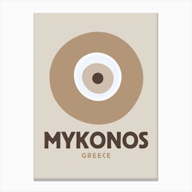 Mykonos Greece Neutral Print Canvas Print