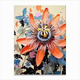 Surreal Florals Passionflower 2 Flower Painting Canvas Print