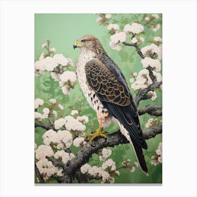 Ohara Koson Inspired Bird Painting Hawk 3 Canvas Print