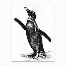 Emperor Penguin Standing On Tiptoes 3 Canvas Print