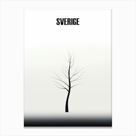 Sweden, Swedish Tree, Poster Canvas Print