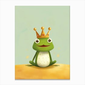 Little Frog 5 Wearing A Crown Canvas Print
