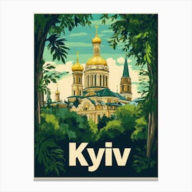 Aihrgdesign A Vintage Travel Poster Of Kyiv 2 Leinwandbild