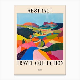 Abstract Travel Collection Poster Spain 3 Canvas Print