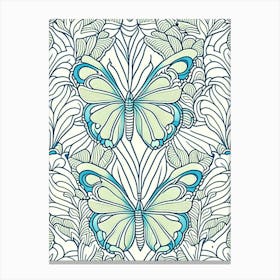 Brimstone Butterfly William Morris Inspired 1 Canvas Print