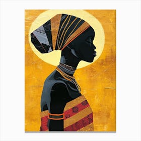 African Woman, Boho Wall Canvas Print