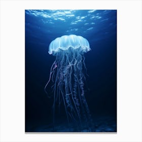 Irukandji Jellyfish Ocean Realistic 4 Canvas Print