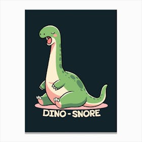 Dino Snore Canvas Print