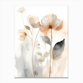 Watercolor abstract Flowers Canvas Print