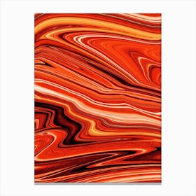 Abstract Orange Swirls Canvas Print