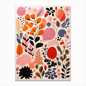 Abstract Matisse-Style Floral Pattern Canvas Print