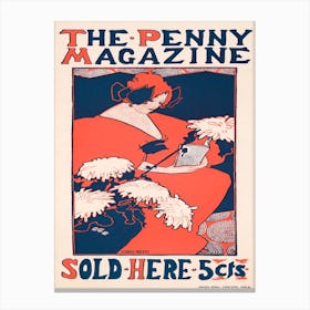 The Penny Magazine (1896), Ethel Reed Canvas Print
