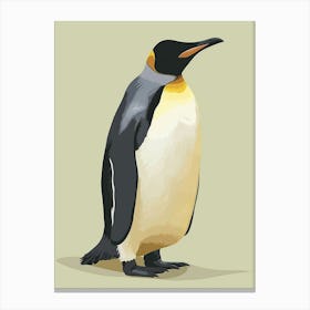 Emperor Penguin Salisbury Plain Minimalist Illustration 5 Canvas Print