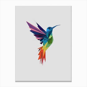 Multicolor Abstract Hummingbird Canvas Print