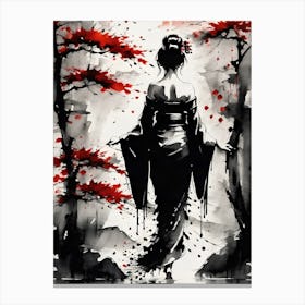 Geisha Painting 5 Canvas Print