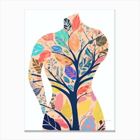 Body Positive Tree Torso Canvas Print