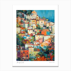 Amalfi Coast, Salerno Italy Monet Style 1 Canvas Print