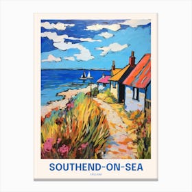 Southend On Sea England 5 Uk Travel Poster Canvas Print