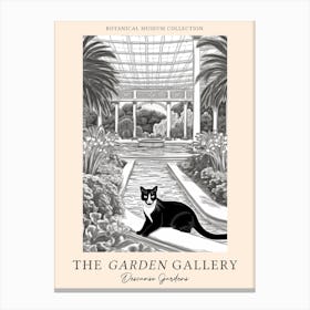 The Garden Gallery, Descanso Gardens, Usa, Cats Line Art 1 Canvas Print