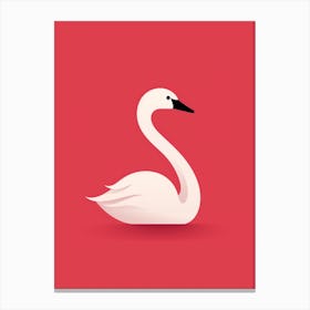Minimalist Swan 3 Illustration Canvas Print